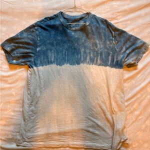 American Eagle Outfitters Blue and White Short Sleeve Tee